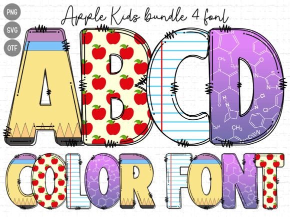Apple Kids: A Fun Font for Creative School Projects