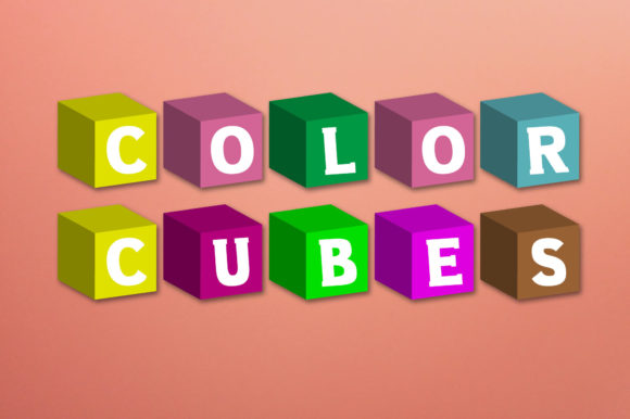 Color Cubes: A Playful Typeface for Joyful Design