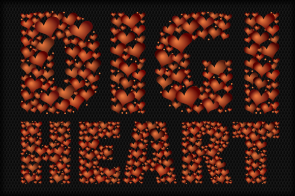 Digiheart: A Modern Color Font for Creative Projects
