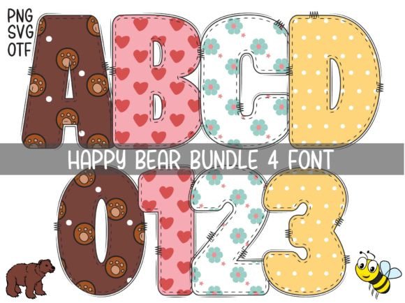 Happy Bear: A Creative Color Font for Playful Branding