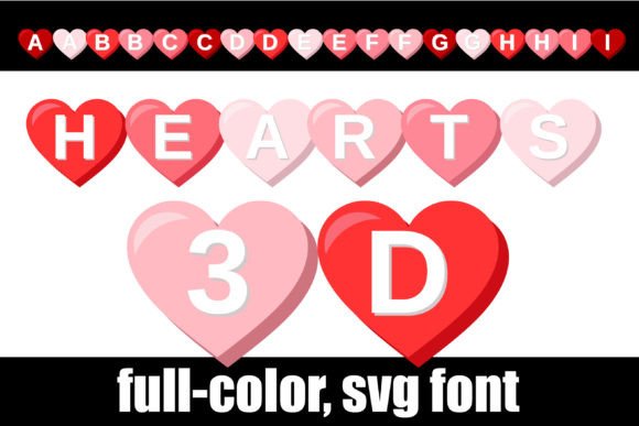 Hearts 3D: A Playful Color Font for Modern Design