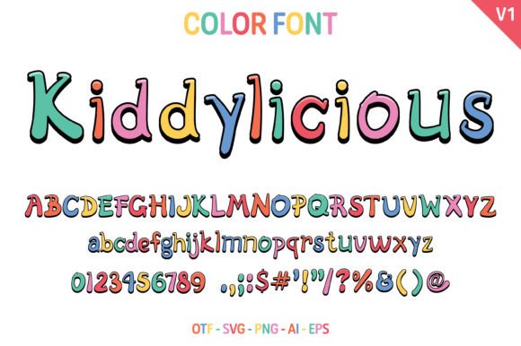 Kiddylicious V1: A Playful Font for Children's Projects