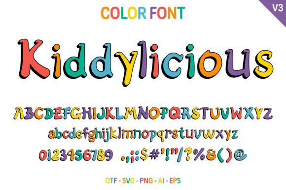 Kiddylicious V3: A Playful Color Font for Creative Projects