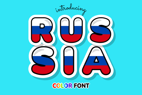 Russia: A Creative Font Inspired by National Colors