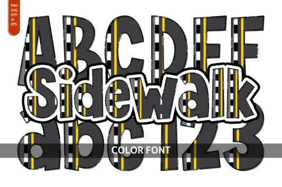 Sidewalk: A Color Font for Playful and Artistic Designs