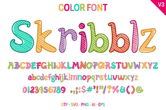 Skribblz V3: A Hand-Drawn Typeface for Authentic Projects